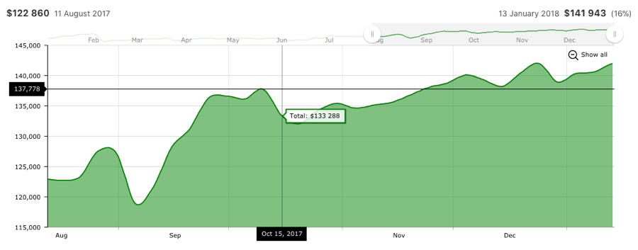 Net worth tracking chart